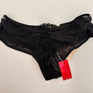 NWT La Perla Shanghai Lilly Culotte Sheer Black Silk Panties $180 Size Medium